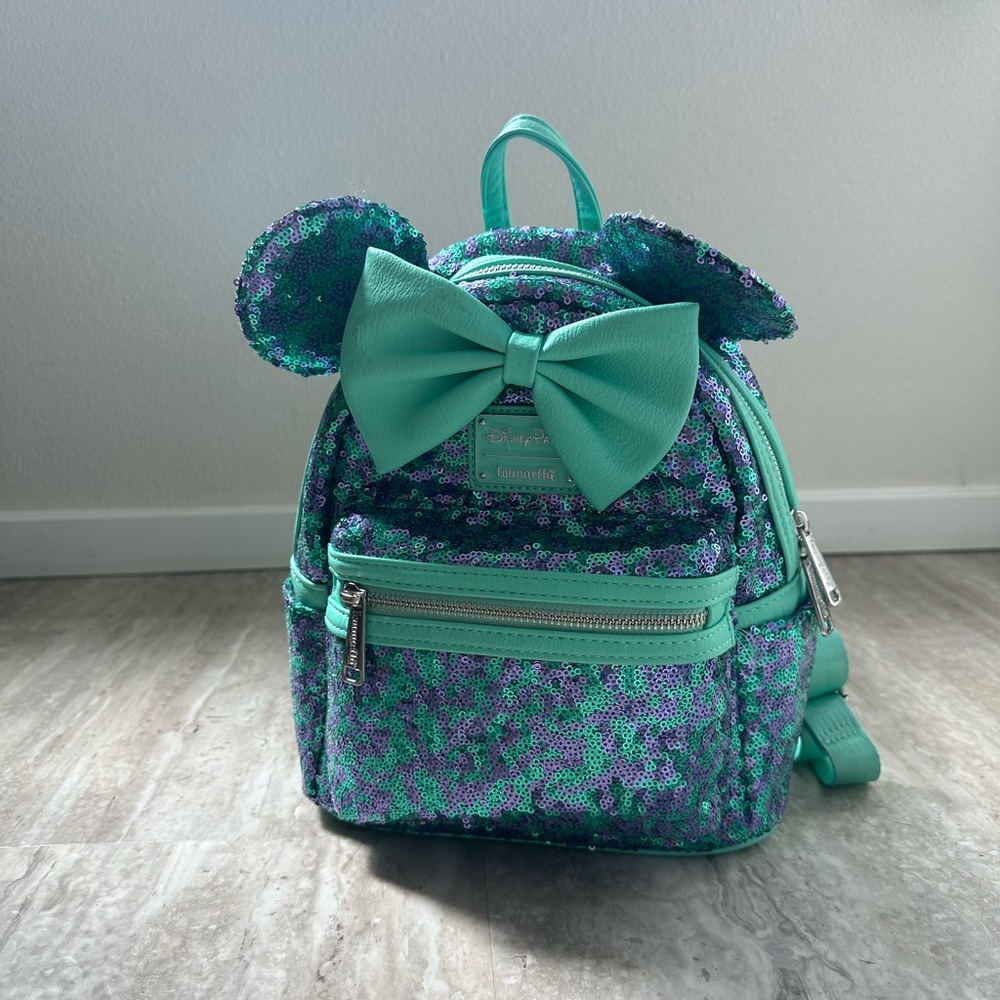 Loungefly Disney Parks 2023 Mickey Teal and Purple Backpack